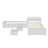 Twin Size 2 Drawers L-shaped Platform Beds with Trundle and Built-in Table-79433333