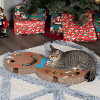 Gingerbread Man GIANT Busy Box Cat Scratcher