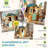 Outdoor Playhouse, Wood Kids Playhouse Cottage with Snack Bar, Half Door, Windows, Flowerpot Holders, Chalkboard, Tossing Game for Backyard, Imaginative Play, for Kids Age 3-6