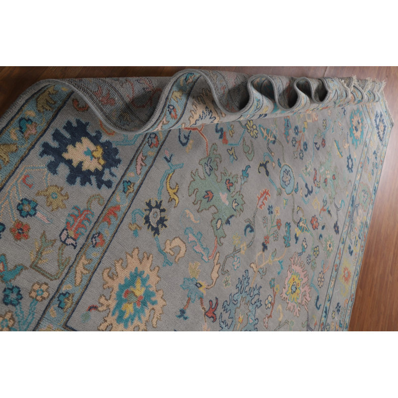 Tapis argenté gris Oushak 9 x 12 po
