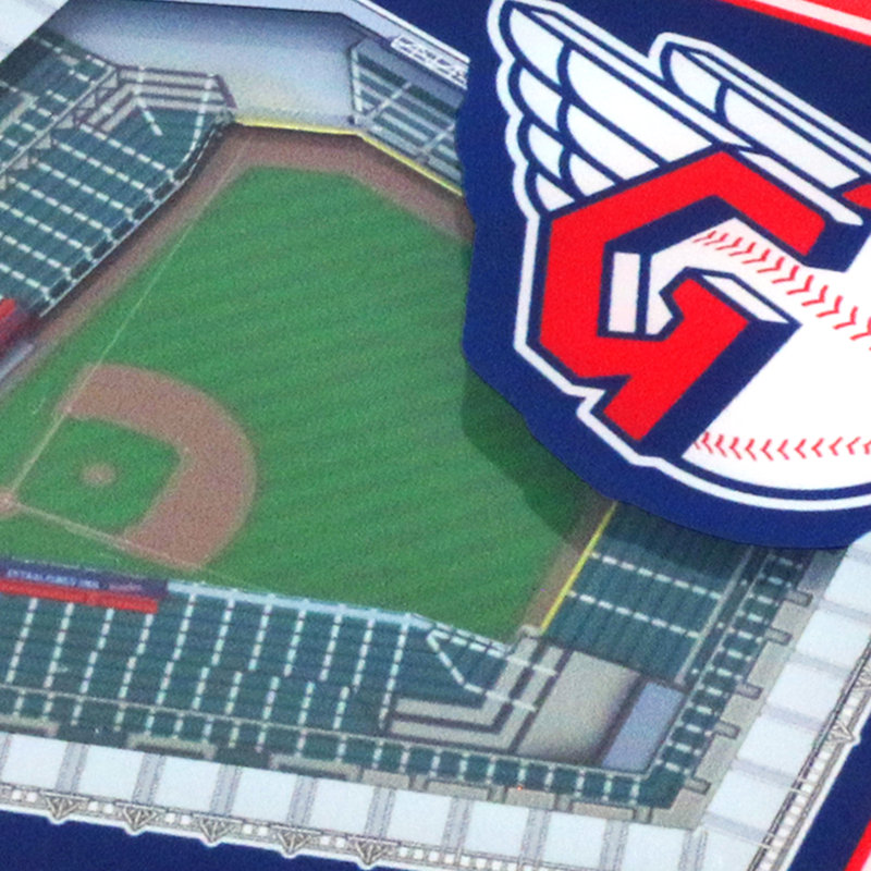 Acrylic Square 2 Piece Coaster Set, Cleveland Guardians