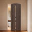18 Series 24 po x 80 po Porte pliante en panneau de fibres à densité moyenne à 2 panneaux de 3/4 couleur noyer avec quincaillerie 3/4 po-130918352