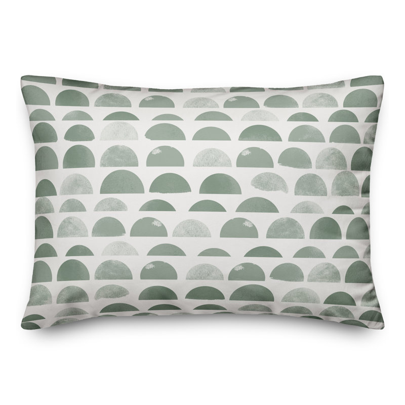 Abstract Outdoor Throw Pillow, Green