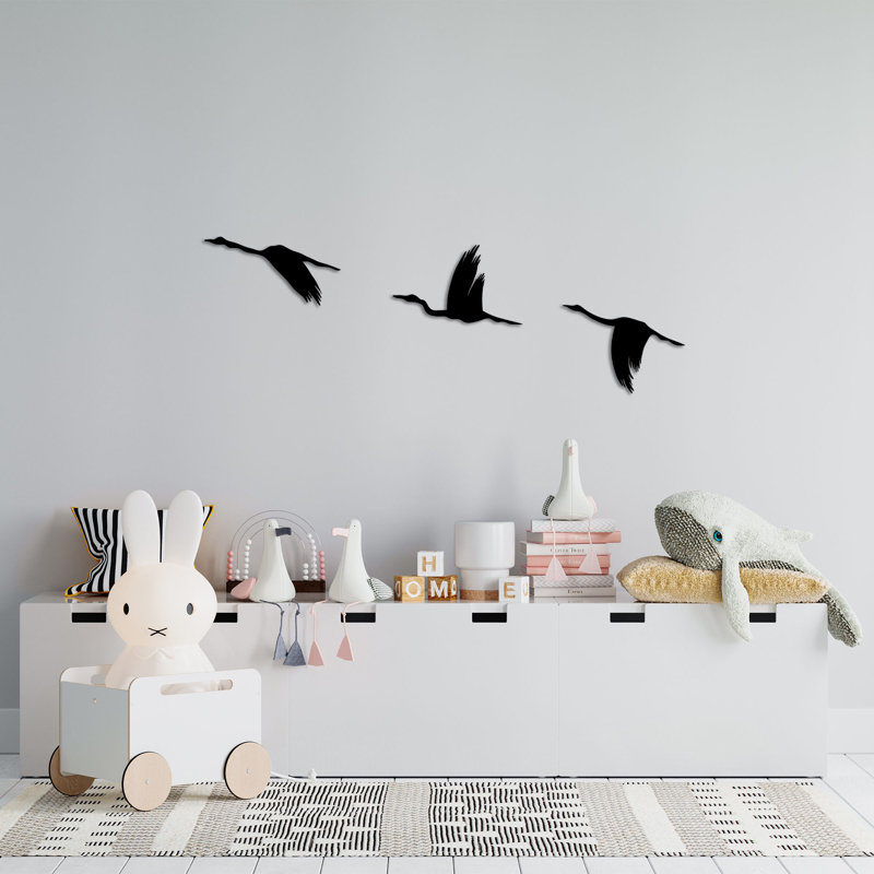 Decorative Metal Wall Accessory Set (3 Pieces), Black, 4.3 x 6.3 inches, 5.5 x 8.7 inches, 7.1 x 10.6 inches | 100% Metal Construction, Thickness: 0.04 inches | Stylish & Durable Home Décor, Perfect for Any Room