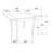 Rectangular 52-Inch Extension Dining Table, Cappuccino