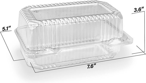 Prep & Savour 5x5 Seal Hinged-Lid Plastic Disposable Clear Take-out  Containers