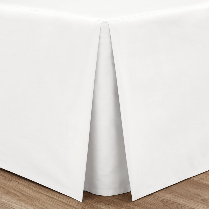 Easy Iron Percale Base Valance Sheet, King (5'), White