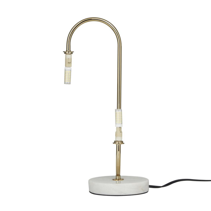 Lampe de table Ariza Cole and Gray, Or, H 18,45 po x l 9,9 po x P 11 po