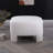 White Sherpa Sofa Ottoman