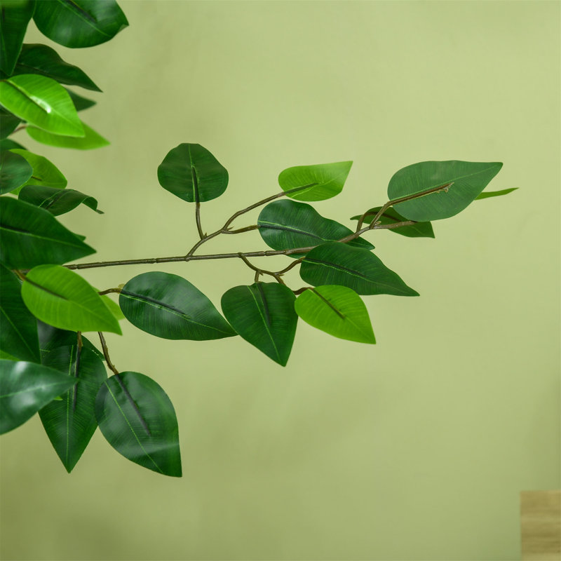 Artificial ficus tree with weighted plant pot