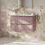 Meuble-lavabo simple flottant cannelé 30 po Atharv-59375558-59375559