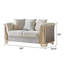 Causeuse en bois deux tons Chateau
