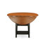 L'ensemble de mobilier de salle à manger 3 pièces comprend une table de cuisine ronde avec feuilles décoratives et 2 tablettes, noir et cerise-109867298-106903719