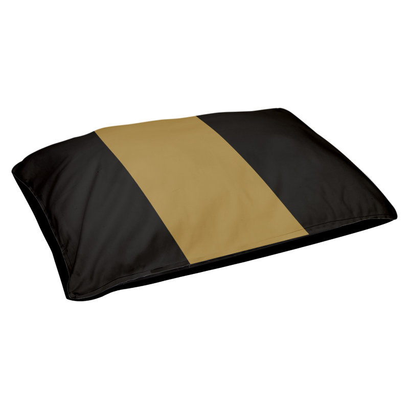 Coussin intérieur New England, Petit (l 28 po x P 18 po x H 6 po), Noir / doré / noir