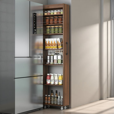 Étagère ouverte 7 côtés multi-fonctions avec rangement à un seul niveau pour la cuisine, le salon et les espaces étroits