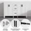 Margaux Freestanding Standard Free Standing Single Double Vanity Bathroom Vanity With Glass Top-1896926630