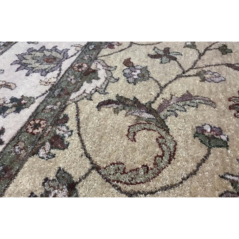 Ziegler Wool Oriental Area Rug in Gold/Beige