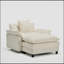 Modern Upholstered Armchair with Ottoman-131260937