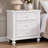 Wooden Nightstand With 2 Drawers, White