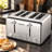 4-Slice Stainless Steel Toaster with Extra-Wide Slots and Dual Controls, 6 Shade Settings