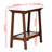Retro Reddish Brown Narrow Slate Side Table With Storage Shelf, Small End Table For Living Room Small Spaces Entryway Farmhouse, Slim Nightstand Bedside Table, End Table