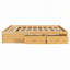 Grand lit plateforme avec 4 tiroirs de rangement et pied de lit à levage hydraulique-1004193960