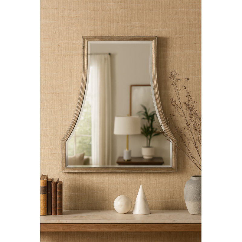 Great House Hourglass Hall Mirror, Whitewash