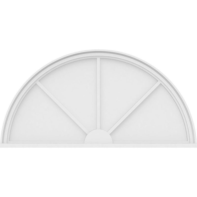Demi-cercle à 3 branches en PVC de qualité architecturale, H 23 po x l 46 po x P 2 po