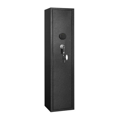 5-6 Rifle Gun Safe, Large Shotgun Rifle Safe with Fingerprint Keypad and LED Light for Home Rifle and Pistols, Long Rifle Safe with 3 Adjustable Shelf -  SUNCROWN, F03006B