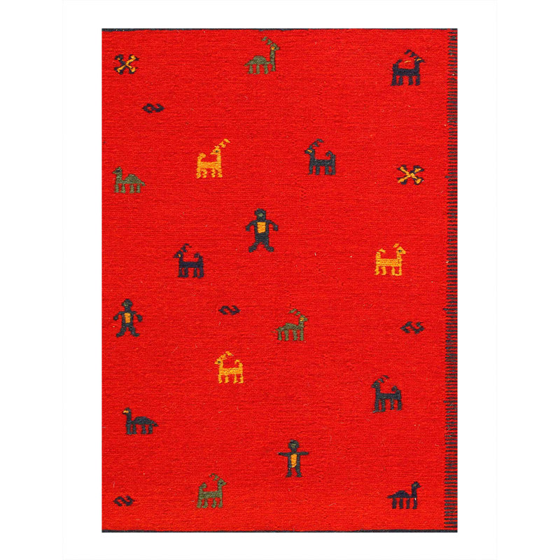Navy blue Sumac Gabbeh Design 8'1"X 10'2"