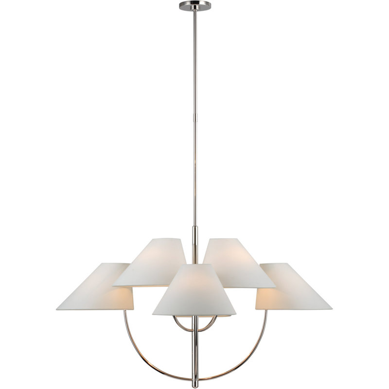 kate spade new york Kinsley Large Two-Tier Chandelier, Polished Nickel