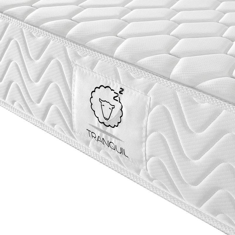 Upholstered Bed with Mattress, Double (4'6), Entry Level Mattress