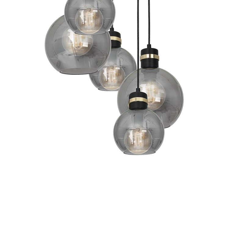 Vandewa 5 - Light Black/Gold Sphere Pendant