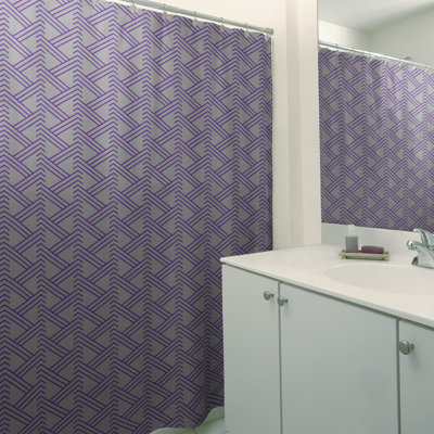Rideau de douche simple Classic Zig Zag