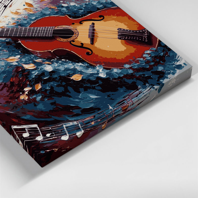 «Music Balalaika Brown», art mural sur toile, H 16 po x l 16 po