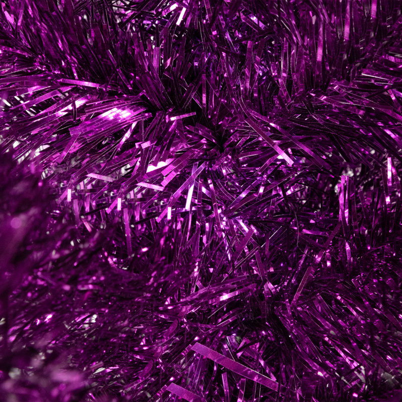 Arbre de Noël artificiel Tinsel - mauve, 7', Non pré-éclairé
