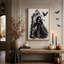 Art mural noir et blanc sur toile-1330040226