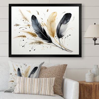 Asian Art Feathers Sumi IV - reproduction