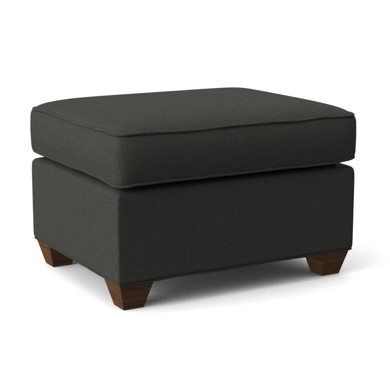 Avery 27" Wide Rectangle Standard Ottoman, Montana Walnut, Dorset Charcoal