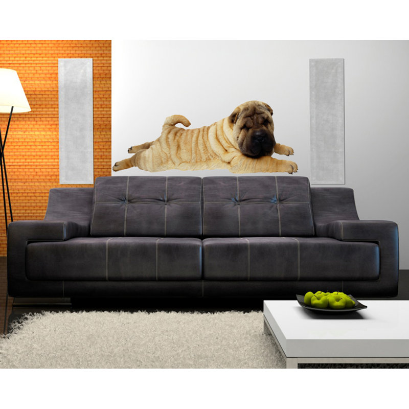 Décalcomanie murale Shar Pei, H 22 po x l 55 po