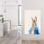 Bunny In Blue Coat Contemporary Rabbit Forest Wall Art Print by Mathieu - Wrapped Canvas Print-1847660518