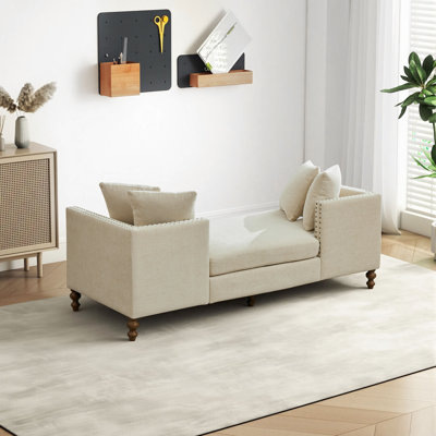75" Length Oversized Upholstered Chaise Lounge Sofa