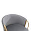 Ensemble de 2 tabourets de bar en velours de 30 pouces avec repose-pieds chromé et pieds dorés-129517053