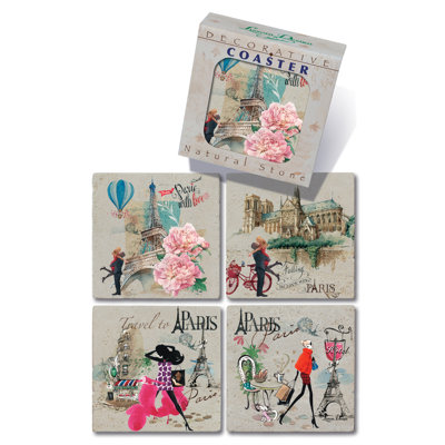 Ensemble de sous-verres 4 pièces From Paris with Love