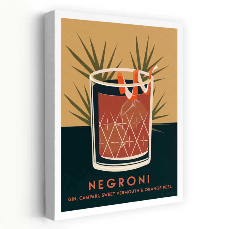 Art rétro rétro, cocktails d'été III, H 24 po x l 16 po
