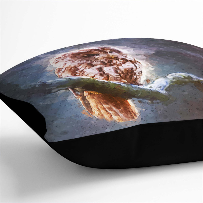 Square Throw Cushion, Black, 55cm H x 55cm W x 20cm D