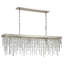 Lustre linéaire argenté antique 6 lumières Meily