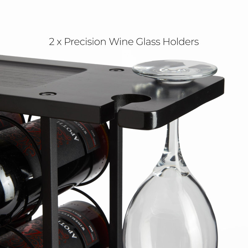 Cauan Wine Bottle Rack Black