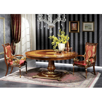 Rosewood Solid Wood Pedestal Dining Table