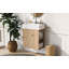 Meuble-lavabo flottant moderne de 21,6 po avec lavabo en céramique - parfait pour les petites salles de bain, rangement à droite-2036062608